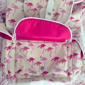 Super Cute ICING Flamingo Slouch Backpack! ? Pink Flamingo Backpack, Tropical Bird Men Women Kids Gift  main image 4